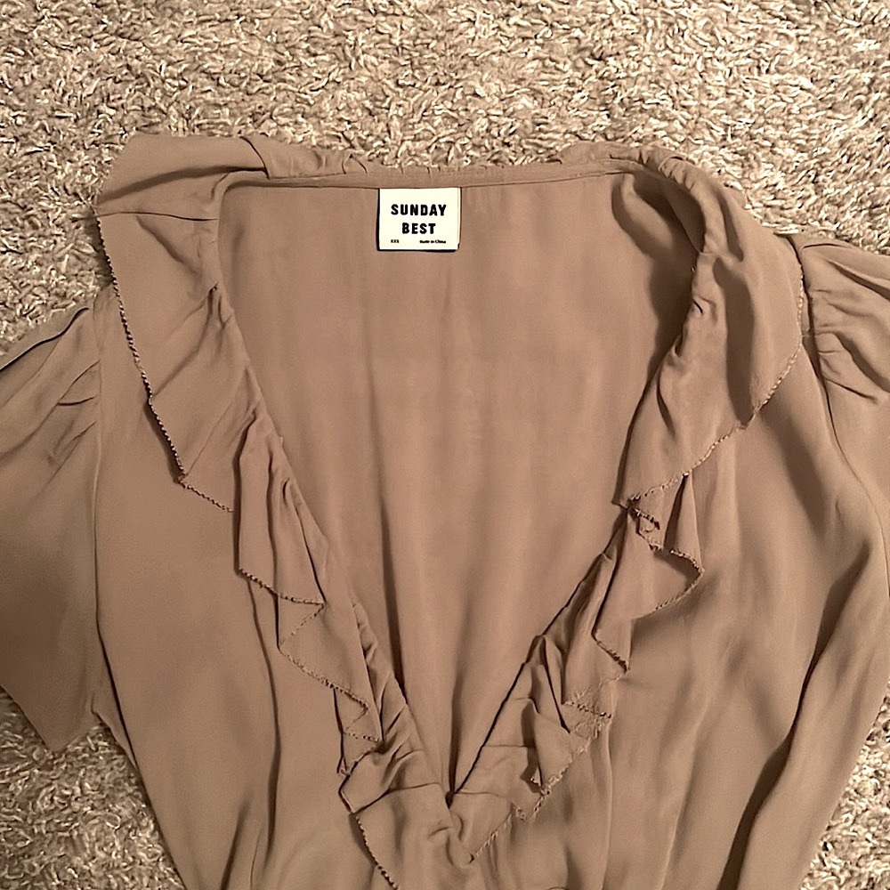 Aritzia Sunday Best Wrap Dress - Picture 2 of 10